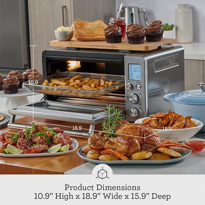 Breville BOV860BTR Smart Oven Air Fryer and Convection Oven, Black Truffle