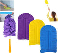 360° Electrostatic Duster Refills - The Sustainable Choice for a Dust-Free Home, Reusable & Washable Microfiber Dusting Heads, Reusable Duster Refills (1 Handle + 3 Refills)