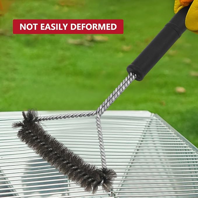 Grill Brush BBQ Grill Cleaner Brush Safe & Efficient Grill Cleaning Brush12- Stainless Steel，Oven Cleaner Brush