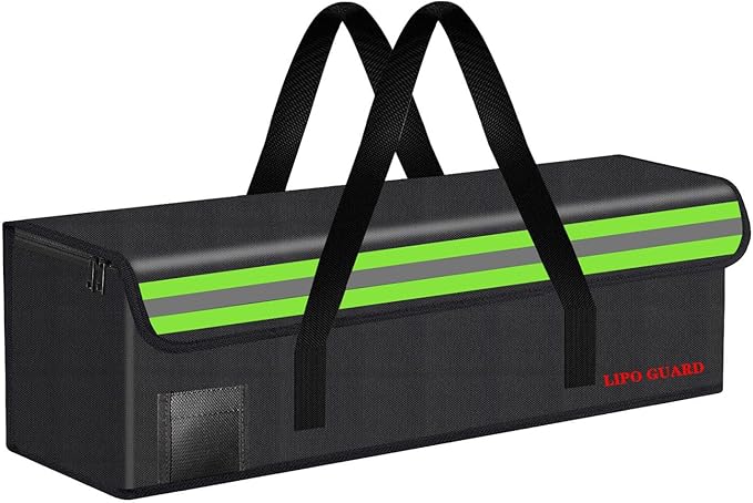 Lipo Battery Safe Bag Large Capatity Fireproof Bag for Ebike Lipo Battery Other Batteries Storage Charging Transport Home Office Travel Safe Storage Pouch