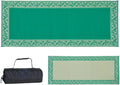 Stylish Camping Ming's Mark RC4 Reversible Classical Patio Mat - 8' x 20', Green/Beige