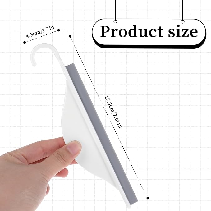 Sink Squeegee, Mini Squeegee with Hanging Hook, Silicone Mirror Squeegees, Bathroom Squeegees for Shower Cleaning Sink, Bathroom, Glass, Car Windows Wiper Scraper