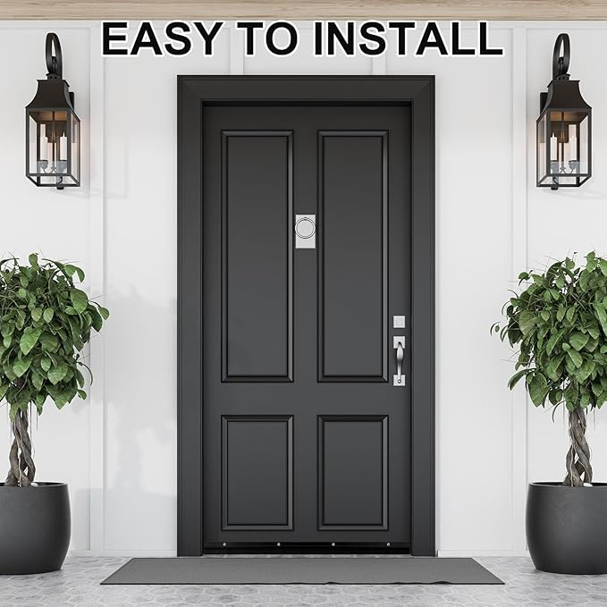 Frienda 2 Set Door Brush Bottom Sweep Brush Weather Stripping Aluminum Door Seal with Screws for Gaps up to 1 Inch, for Home, Commercial Gate, Fill Gaps Dust, Debris (1 x 48 Inch,Black)