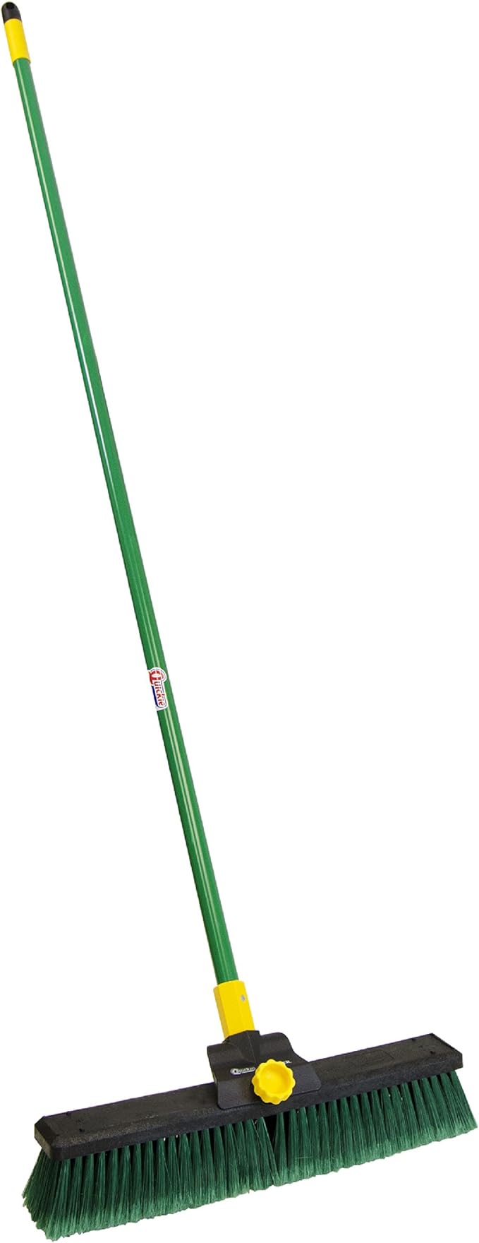 Quickie Bulldozer 18-Inch Poly Split Fiber Push Broom, for Smooth and Rough Surfaces, Collects Fine and Course Debris, for Cleaning Home/House/Garage/Driveway/Sidewalks/Patio