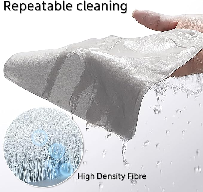 2-Pack Microfiber Laptop Cleaning Cloth - Clean Screen Dust & Protect Keyboard, Compatible with Dell/HP/Acer/ASUS/Lenovo/Samsung/LG etc 15.6"-17.3" Laptops