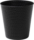 happimess HPM1110A Axel Modern Minimalist Hammered Steel 2-Gallon Wastebasket for Home, Bathroom, Living Room, Office, Bedroom, Kitchen, Matte Black