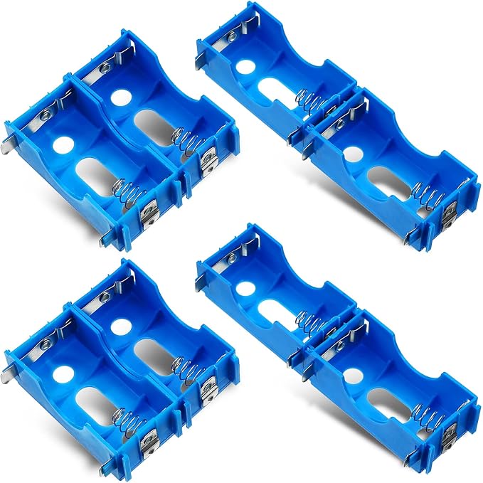 LEIFIDE 8 Pieces D Cell Battery Holder Series or Parallel Storage D Size Battery Case Physical Science Plastic Holder Box Container, Blue