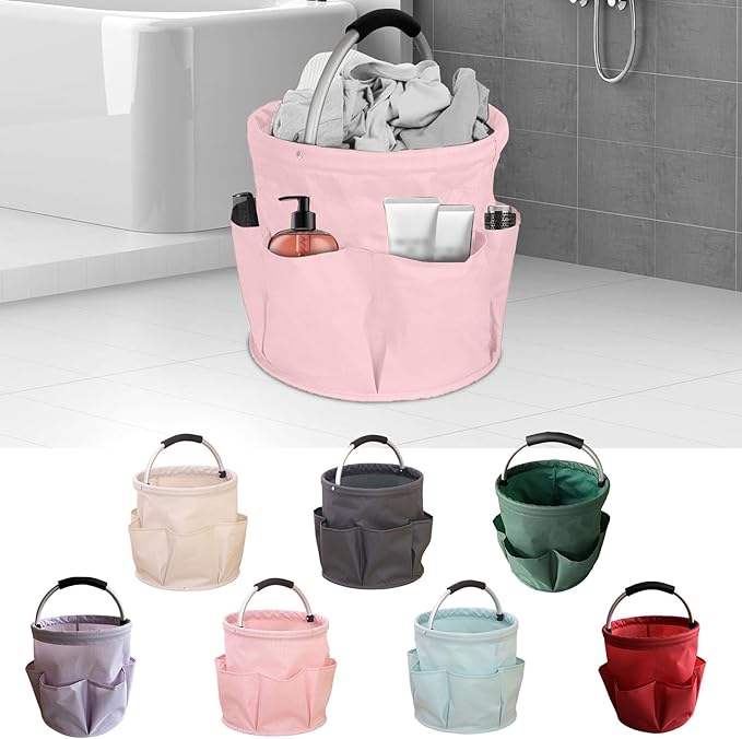 Professional Cleaning Caddy Organizer - 11" Wearable Cleaning Supply Bag with Adjustable Shoulder Strap & Handle - Housekeeper Essentials Organizer for Detailing Tools & Supplies (Green)