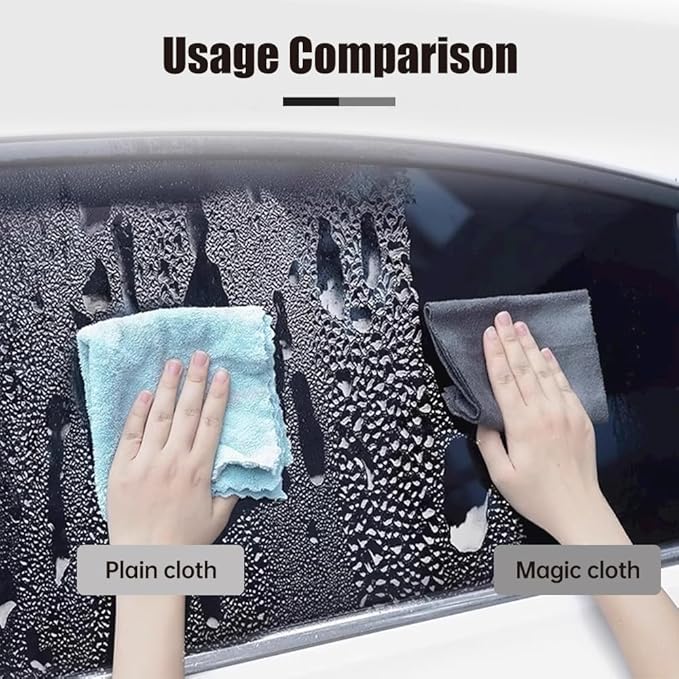 Fliwos Thickened Magic Cleaning Cloth, 2026 New Reusable Glass Wiping Cloths, Streak Free Cleaning Cloths, Multipurpose Microfiber Cleaning Rags Towels for Kitchen, Window and Car Glass (5, 12×16 in)