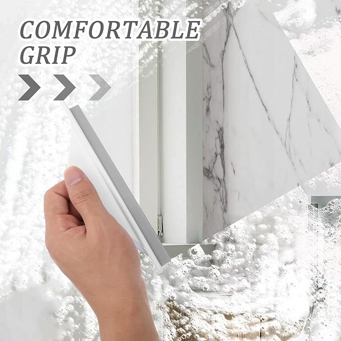 PartyKindom Silicone Shower Squeegee Mirror Cleaner Mini Glass Wiper Water Scraper for Bathroom Countertop and Sink Window Cleaning Tool