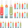 24 Pack 3 in 1 Cup Lid Cleaning Brush, 180° Rotatable Bottle Brush Gap Cleaner, Multifunctional Hangable Crevice Cleaning Brush for Baby Bottle, Water Bottle, Tumbler & Kitchen Mugs