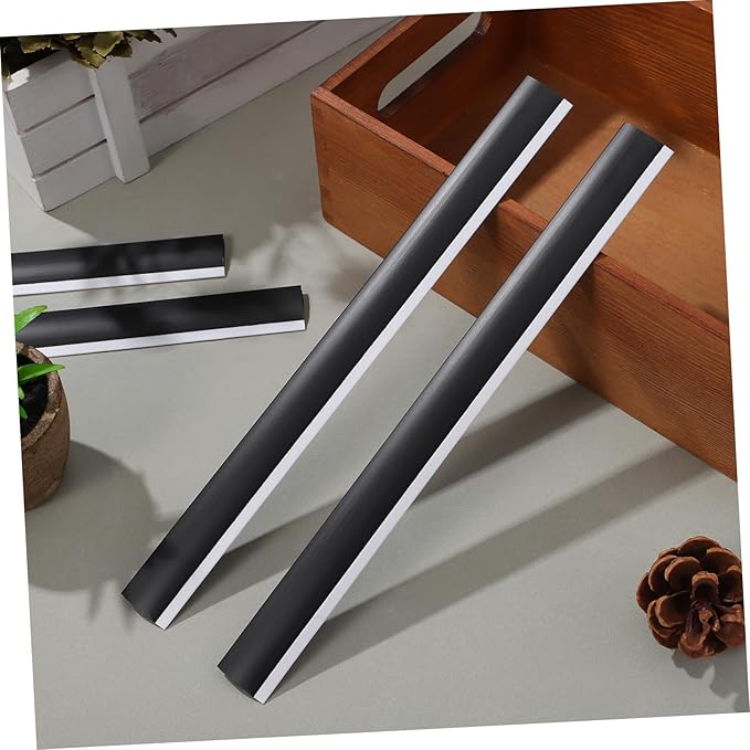 4pcs Rubber Dustpan Lip Edge Replacement Wide Lobby Dustpan Insert Strips Easy to Cut for Practical for Cleaning Tools