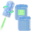Heavy Duty Duster Refill for Swiffer Duster, Disposable Dusters Kit for Cleaning Dusting Furniture Blind Ceiling Fan, Multi Surface 360 Feather Dusters(25) +1 Handle
