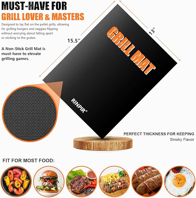 31pcs BBQ Grill Accessories Gifts for Men Dad, Heavy Duty Grilling Tools Gift Set for Father's Day, Stainless Steel BBQ Utensils Kit with Mats, Grill Brush in Carrying Bag Black