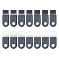 Clipper Cleaner and Razor Cleaning Brush, 10 Pack Durable Shaver Cleaning Brushes with Nylon Bristles for Hair Clippers, Trimmers, Keyboards, Portable Anti-Slip Design (Black,White)