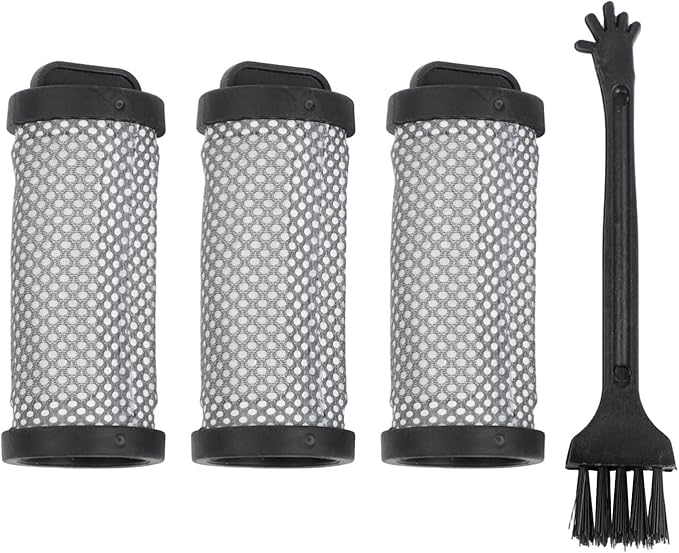 Washable HEPA Filters for JIGOO T600 Vacuum Cleaner, 99.97% Filtration Efficiency, Reusable Plastic and Paper Filter Replacement with Cleaning Brush, 4-Pack