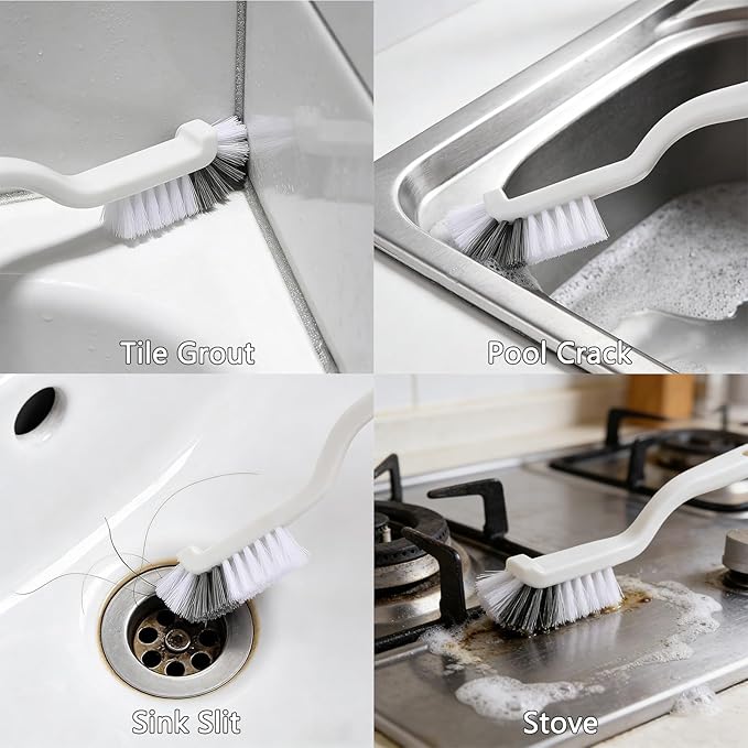 Crevice Cleaning Brush,Multifunctional Cleaning Brush Tool, Bathroom Gap Brush, Small Cleaning Brush, Grout Brush, Kitchen Brush,