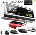 AUXITO 9500A Jump Starter, 12V Car Battery Jump Starter, Up to All Gas/All Diesel Engine with LED Display, 30W Type-C Fast Charging and 168W DC Output, 3-Mode Flashlight, Storage Case