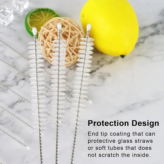 Straw Replacement Fit for Stanley Quencher ProTour Flip Straw Tumbler 40oz,4Pack Clear Reusable Drinking Straw with Cleaning Brush Compatible with Stanley Quencher ProTour 40oz Cup