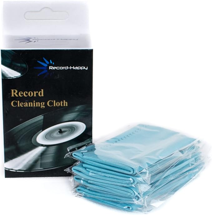 Record Cleaning Cloth Anti-Static - 5 Pack Microfiber Antistatic Towel Lint Free Vinyl Record Cleaner for Your LP Album Collection