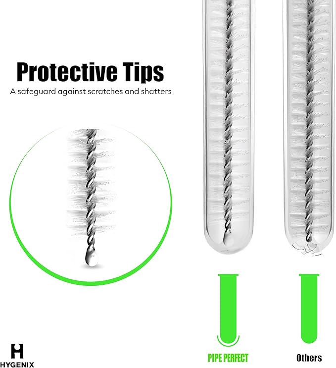 Straw Cleaning Brush Set – 10 Pack, 8-Inch Nylon Tube Pipe Cleaners in 10 Different Sizes, Reusable for Bottles, Pipes & Kitchen Use