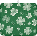 St Patrick's Day Dish Drying Mat 16 x 18 Inch Green Shamrock Dish Drainer Rack Mat Absorbent Microfiber Mats for Spring Lucky Clovers Dish Pad for Kitchen Coffee Bar Decor