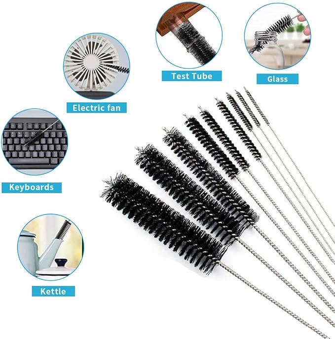 Utoolmart Steel Wire Cleaning Brush, Spiral Power Tube Brush, Steel Wire Tube Brush Cleaning Tool, Tube Bottle Brush, 0.6-inch Diameter 12-inch Length, 2pcs