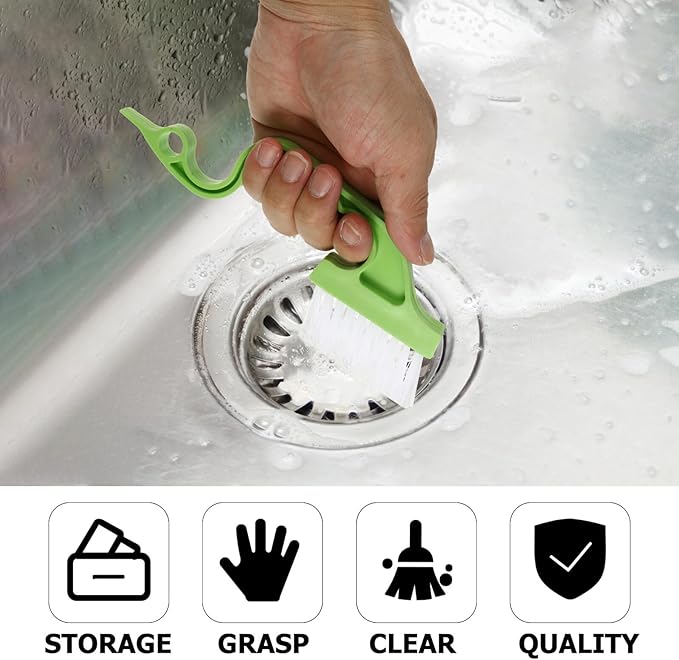 Happyyami 10pcs Air Conditioner Vent and Blinds Cleaning Brush Set, Multi-Functional Dust Removal Tools for Home Use, Sturdy Plastic Handles with Soft Bristles for Shutter and Ac Vent