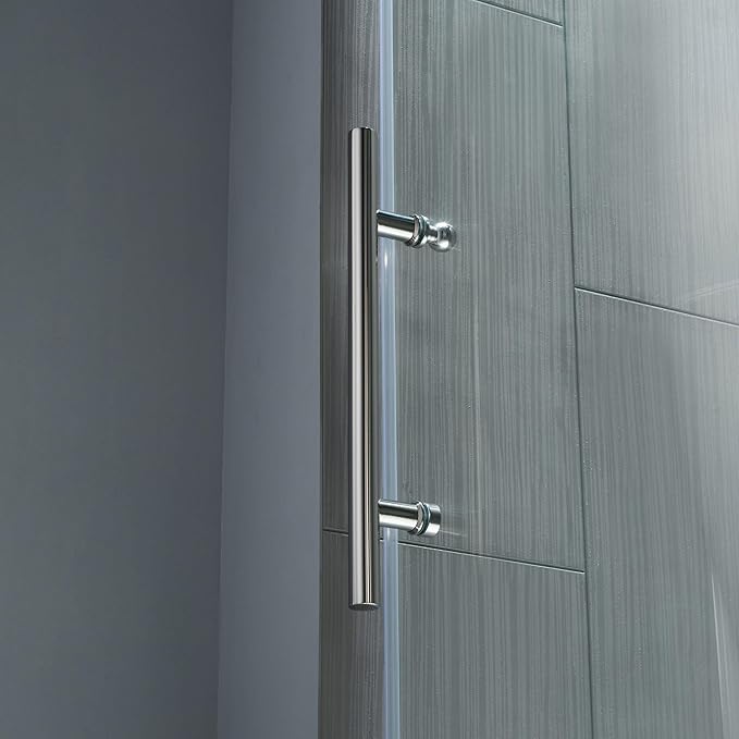 WOODBRIDGE MBSDC6062-C Frameless Sliding Glass Tub Door | 56"-60"W x 62"H | Chrome Finish