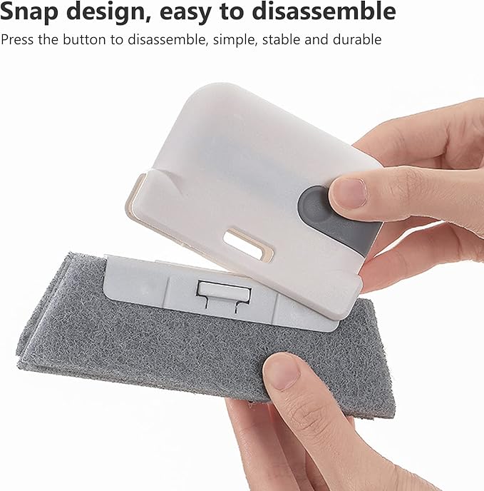 Hand held Groove Gap Cleaning Tools Window Track Cleaning Tools 5Pcs Window Track Cleaning Brush Detachable Window Groove Gap Cleaning Brush Tools with Scraper for Window Sliding Door