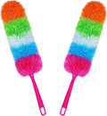2 Pack Microfiber Hand Dusters,Reusable, Bendable and Washable, Feather Duster
