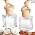 2-Pack Car Fresheners Long Lasting & Car Deodorizer - Mahogany Coconut Hanging Car Air Freshener for Men and Women, Car Necessities & Scent Diffuser by VUTOLLOSA