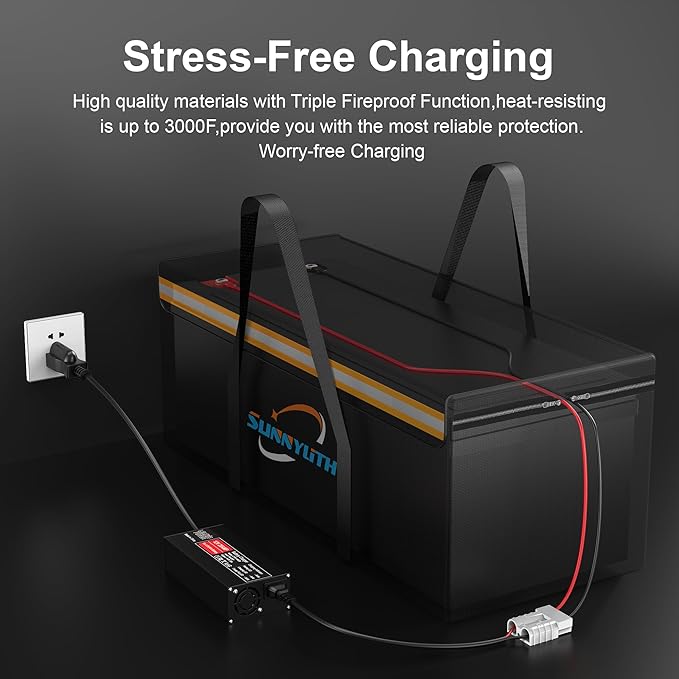 12V 200Ah LiFePO4 Lithium Battery Fireproof Safe Bag, Large Capacity Explosion-proof Lipo Battery Bag for Charging and Storage, Waterproof Box for Documents and Valuables - 22×9×9.5in