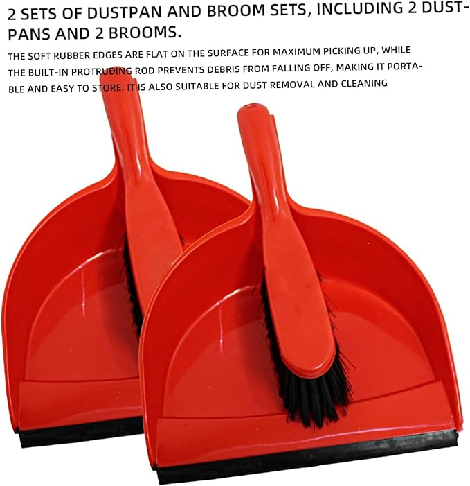 Dust Pan And Brush, Dustpan and Brush Sets, 2 Sets Plastic Mini Dustpan and, Easy Sweep for Kitchen, Office, Bathroom