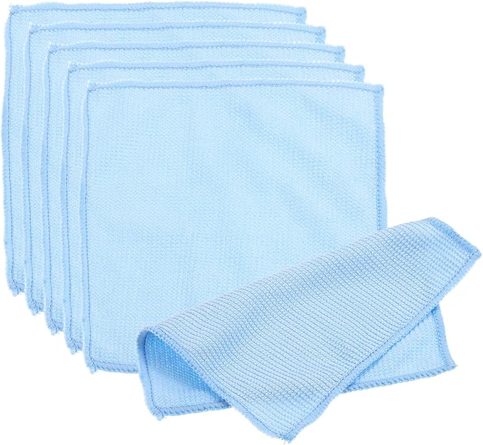PATIKIL Glasses Cleaning Cloth 5.8" x 5.8", 6 Pcs Eyeglasses Polishing Cloth Soft Wipe Screen for Camera Lens Eyeglasses Screens Smart Devices, Blue
