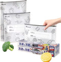 Reusable Aluminum Foil Bags, Freezer Safe & Leak Proof Stand Up Storage Bags with Zipper for Meat Seafood Vegetables, Heavy Duty BPA Free Food Storage Containers (30pcs-Small-01)