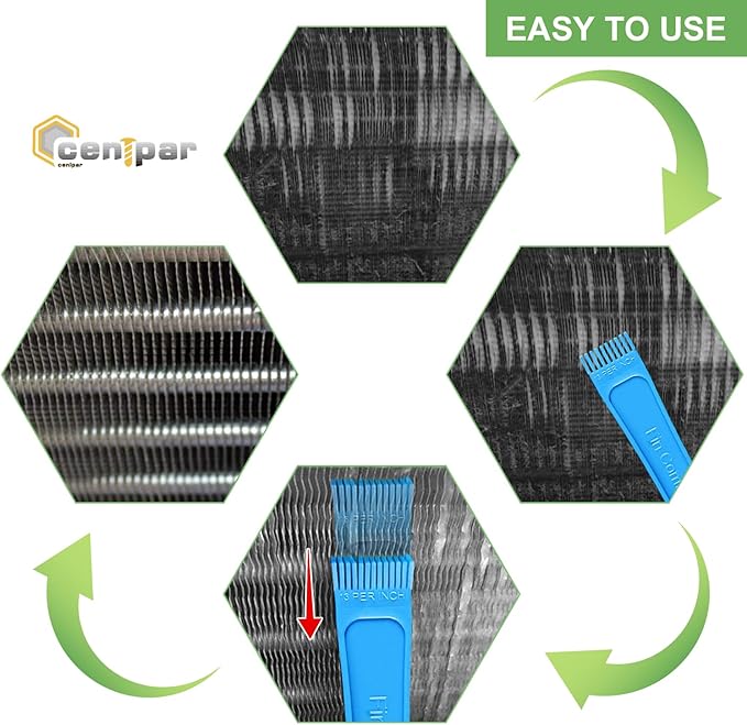 Cenipar FCR6 Ring Fin Comb Set Cleaning Brush Coil Condenser Brush Compatible with Air Conditioner