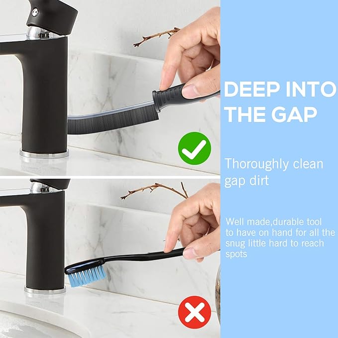 2-Pack Window Track Cleaning Brush, Multi-Purpose Deep Cleaner for Sliding Tracks & Tight Spaces