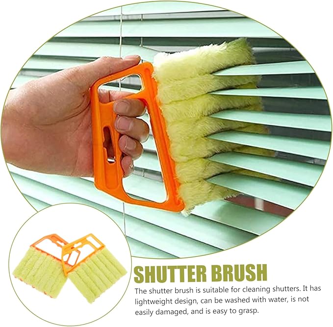 2Pcs Window Blinds Cleaning Brush Durable Handheld Cleaner for Deep Gaps Removable Brush Head for Easy Maintenance for Window Shutters and Blinds Cleaning