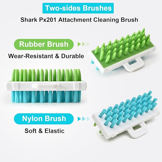 Shark PX201 3.5"Tough Stain Cleaning Brush Attachment for with Shark PX201, PX202BRN, Shark CarpetXpert Upright EX201 R-EX200 R-EX201 EX150 EX151, Reversible Bristle Replacement Brush Part (1+2)