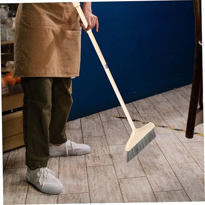 Soft Bristle Broom Long Handle Detachable Floor Cleaning Broom for Home and Kitchen Anti-Static Dust Sweeping Brush for Indoor and Outdoor Use