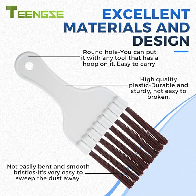 7PCS Air Conditioning Brush Set, FCR6 Fin Comb Tool, Radiator Condenser Fin Comb, Stainless Steel Air Conditioner Condenser Fin Comb for Cleaning AC Evaporator Radiator Refrigerator