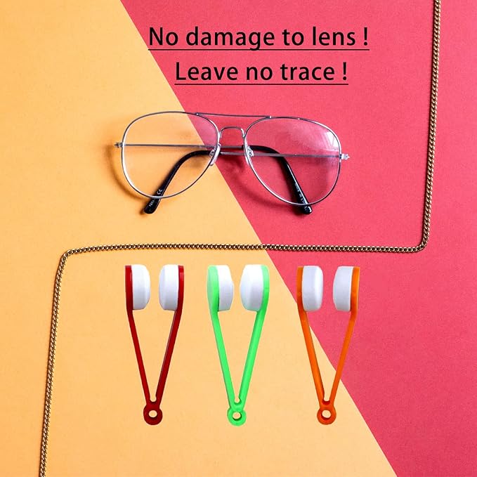 10 Pcs Mini Sun Eyeglasses Cleaning Clip, Glasses Eyeglass Microfiber Spectacles Cleaner Soft Brush Cleaning Tool Glasses Eyeglasses Cleaner Cleaning Clip - Blend Colors