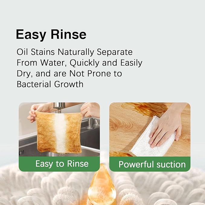 Bamboo Fiber Dish Cloths for Kitchen, Reusable Dish Towels,Double Layered, Super Absorbent, for Cleaning, Washing, and Drying Multipurpose Cleaning Rags for Home Pack of 5