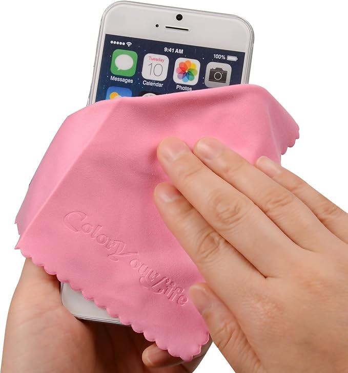 10-Pack Microfiber Cleaning Cloths for Smart phones, Laptops, Tablets, Lenses, LCD Monitor, TV, Camera, Glasses, Optics Etc