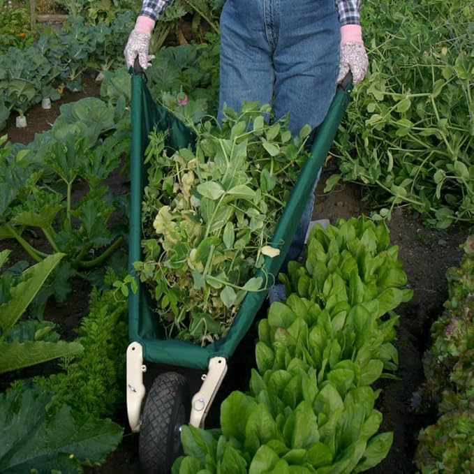 Allsop WheelEasy LE - Foldable Garden Cart (Wheelbarrow) with Easy Grip Handles