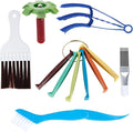 6Pcs Air Conditioner Fin Cleaner Set, Air Conditioner Fin Combs Kit, AC Fin Combs Straightener, Condensers Combs Cleaning Brush, Condenser Repair Clean Set for AC Radiator Evaporator