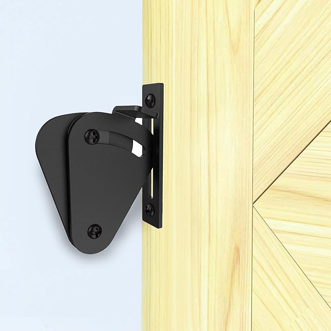 Homacer Sliding Barn Door Hardware Black Teardrop Lock