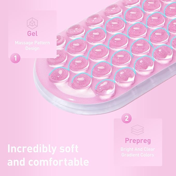 Gel Mouse & Keyboard Wrist Rest Set,Wrist Rest for Computer Keyboard,Mouse Wrist Support,Pain Relief,Cool Touch,Non-Skid
