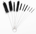10-Pack Straw Cleaner Brush Set, 8.3" Long Nylon Tube Brushes with 304 Stainless Steel Handles for Bottles, Straws, Pipes, Coffee Makers & Narrow Neck Containers